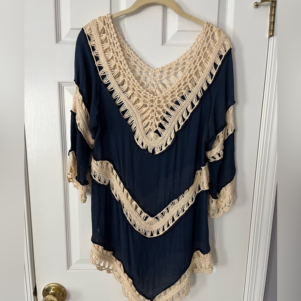 Ladies beach cover top or tunic/blouse